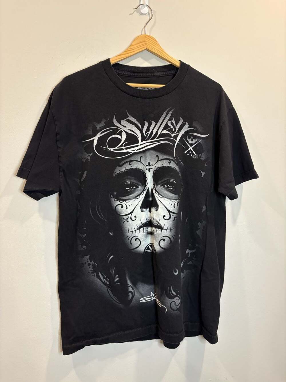 Sullen Art Collective My Love Tattoo Girl Black T-Shirt Large